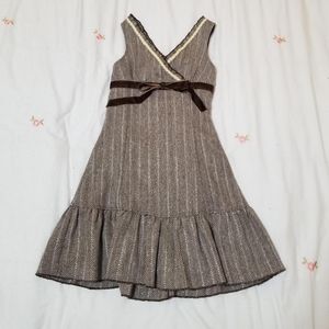Liz Lisa tweed bow babydoll dress